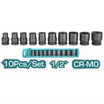 Set Chiavi a Bussola 1/2" Esagonale 10 pezzi | Total