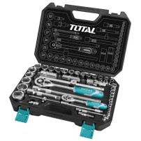 Set in Valigetta da 44 pz Cricchetto Reversibile 1/2" - 1/4" - Total THT421441