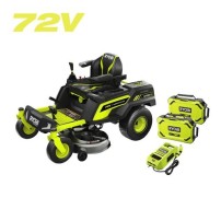 Trattorino Rasaerba Ryobi a Batteria 72V Raggio Zero motore Brushless RY72ZTRX107-210