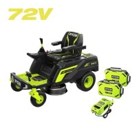Trattorino Rasaerba Ryobi a Batteria 72V a Raggio Zero motore Brushless 72V RY72ZTRX76-210