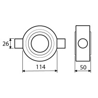 Supporto Cuscinetto Ovale 45mm Completo Tipo NARDI per Frangizolle