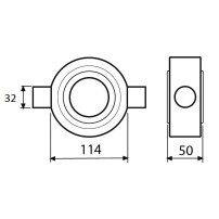 Complete 60mm Oval Bearing Support NARDI Type for Soil Breakers
