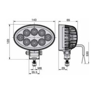 8 LED Work Light 1400 Lumen Hella