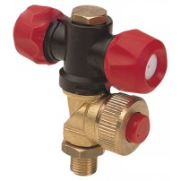 Getto Atomizzatore Doppio con Antigoccia a Membrana in Ottone e Plastica Attacco: 3/8" M