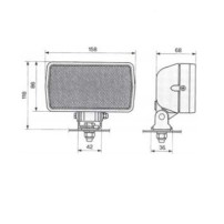 Halogen Work Light L-158mm