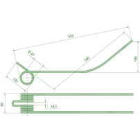 Molla per Andanatore Lunghezza 550mm - Larghezza 89mm