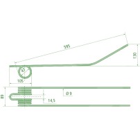 Molla per Andanatore Lunghezza 595mm - Larghezza 89mm