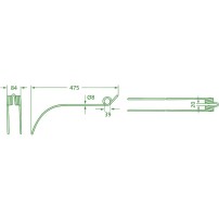 Molla per Andanatore Lunghezza 475mm - Larghezza 84mm - Sp.8mm