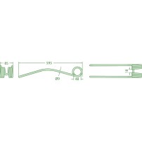 Molla per Andanatore Lunghezza 595mm - Larghezza 85mm - Sp.9mm | 10 Pz