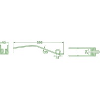 Molla per Andanatore Lunghezza 595mm - Larghezza 90mm - Sp.9mm