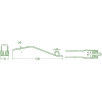 Molla per Andanatore Lunghezza 590mm - Larghezza 93mm - Sp.9mm