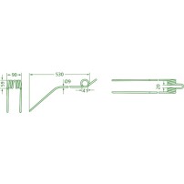 Molla per Andanatore Lunghezza 530mm - Larghezza 90mm - Sp.9mm