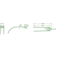 Molla per Andanatore Lunghezza 486mm - Larghezza 81mm - Sp.8mm