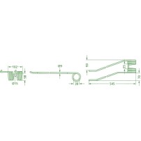 Molla per Andanatore Lunghezza 545mm - Larghezza 102mm - Sp.9mm