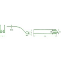 Molla per Andanatore Lunghezza 580mm - Larghezza 95mm - Sp.9,5mm