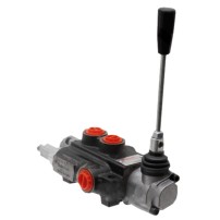 Distributore 40 l/min 1 Leva doppio effetto (A-B chiuso / ritorno a molla / continuazione di pressione in linea)
