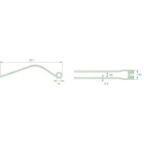 Molla per Andanatore Lunghezza 611mm - Larghezza 92mm - Sp.9,5mm