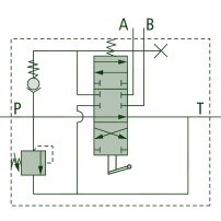 Distributore 40 l/min 1 Leva semplice effetto (A chiuso / ritorno a molla / sistema chiuso)