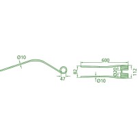 Molla per Andanatore Lunghezza 600mm - Larghezza 112mm - Sp.10mm
