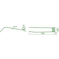 Molla per Andanatore Lunghezza 620mm - Larghezza 100mm - Sp.9mm