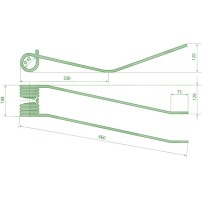 Molla per Andanatore Lunghezza 660mm - Larghezza 108mm