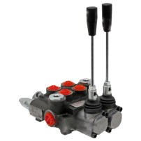 Distributore 40 l/min 2 Leve doppio effetto  (A-B chiuso) - 1x effetto flottante in pos. 3