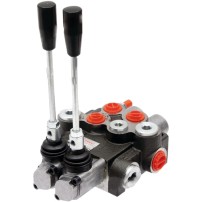 Distributore 40 l/min 2 Leve doppio effetto - 1 Leva Semplice Effetto (A,A-B chiuso / ritorno a molla)