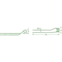 Molla per Andanatore Destro Interno Lunghezza 590mm - Larghezza 92mm Sp.9,5mm