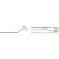 Molla per Andanatore Sinistro Esterno Lunghezza 625mm - Larghezza 100mm Sp.10mm
