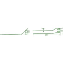 Molla per Andanatore Esterno Lunghezza 580mm - Larghezza 95mm Sp.9,5mm