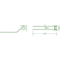 Molla per Andanatore Lunghezza 540mm - Larghezza 98mm Sp.8,5mm