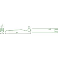 Molla per Andanatore Lunghezza 640mm - Larghezza 70mm Sp.10mm | 10 pz