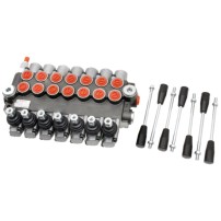 Distributore 40 l/min 7 Leve doppio effetto (A-B chiuso / ritorno a molla)