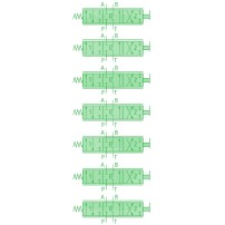 Distributore 40 l/min 7 Leve doppio effetto (A-B chiuso / ritorno a molla)