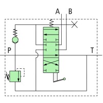 Distributore 80 l/min 1 Leva semplice effetto (A chiuso / ritorno a molla / continuazione di pressione in linea)