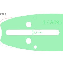Barra per Motosega 40cm 66 maglie passo catena .325" A095 | EnduranceCut