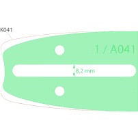 Barra per Motosega 25cm 40 maglie passo catena 3/8" LoPro A041 | EnduranceCut