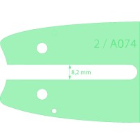 Barra per Motosega 35cm 50 maglie passo catena 3/8" LoPro A074 | EnduranceCut