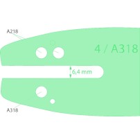 Barra per Motosega 25cm 39 maglie passo catena 3/8" LP A218 | EnduranceCut