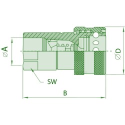 Faster Quick Coupling Female Series NV 3/8" NPT DN10