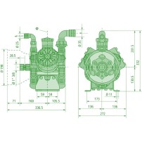 Diaphragm Pump AR 45 BP C Blue Flex | Annovi Reverberi