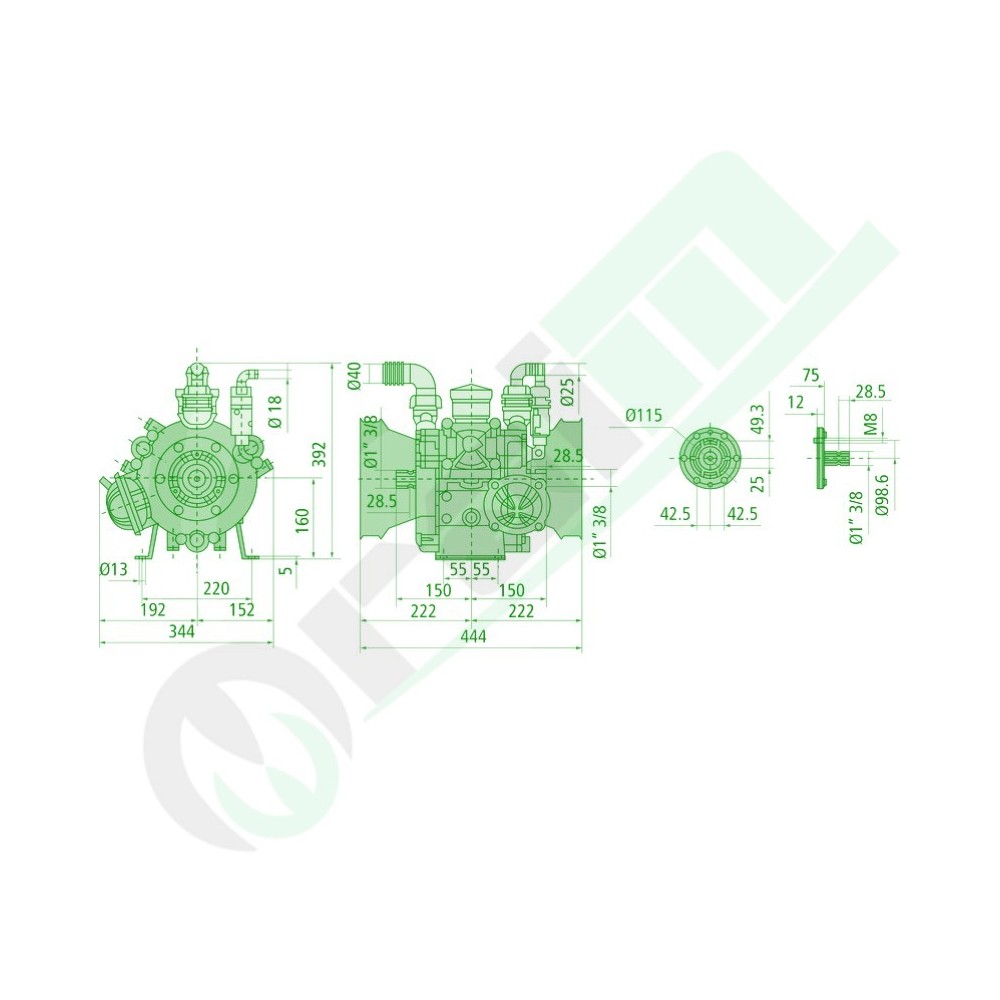 Diaphragm Pump AR 145 bp C/C | Annovi Reverberi