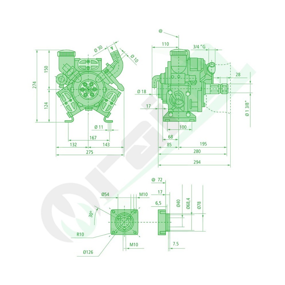Diaphragm pump AR 503 AP C/SP Annovi Reverberi