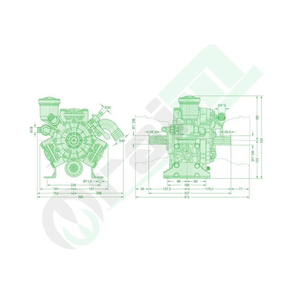Diaphragm Pump AR 813 AP C/C | Annovi Reverberi