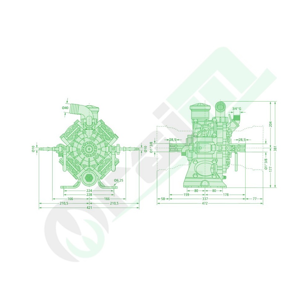 Diaphragm Pump AR 1064 AP C/C | Annovi Reverberi