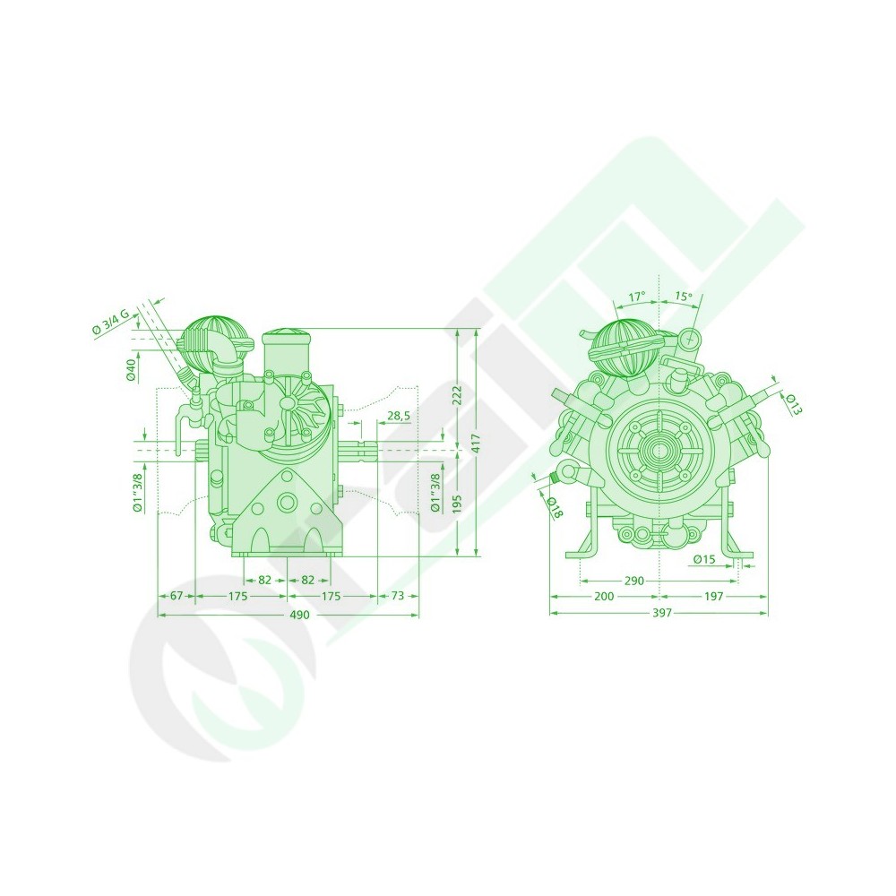 Diaphragm Pump BHA 150 AP C/C | Annovi Reverberi