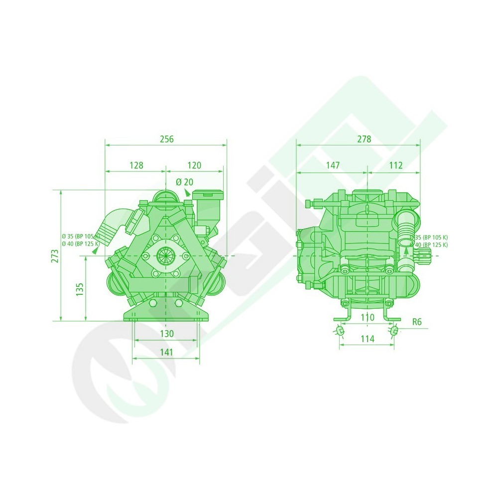 Diaphragm pump BP 105K | Comet
