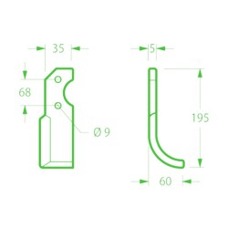 Hoes for Barbieri RL A3 AIRONE ARCO Cutter
