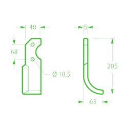 Hoes for Barbieri B 80 SUPER RL G1 ARCO Cutter