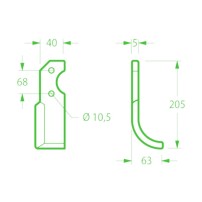 Hoes for Barbieri B 80 SUPER RL G1 ARCO Cutter